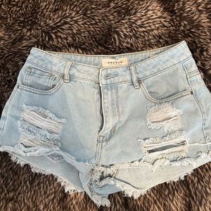 Pacsun light wash denim shorts